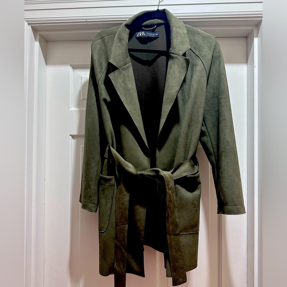 Zara faux suede blazer